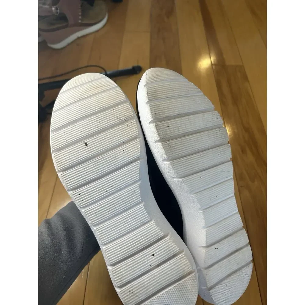 Marc Joseph Jamie Street Black and White Women's Slip-On Comfy Loafers Shoes